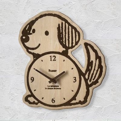 壁掛け時計 犬 日本製