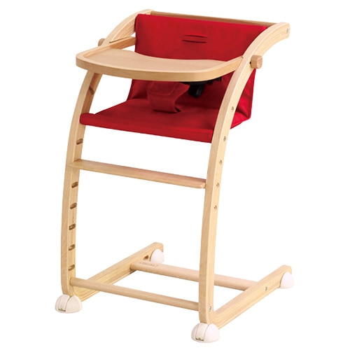 farska スクロールチェアプラス ナチュラル / レッド ｜ ブリベビ