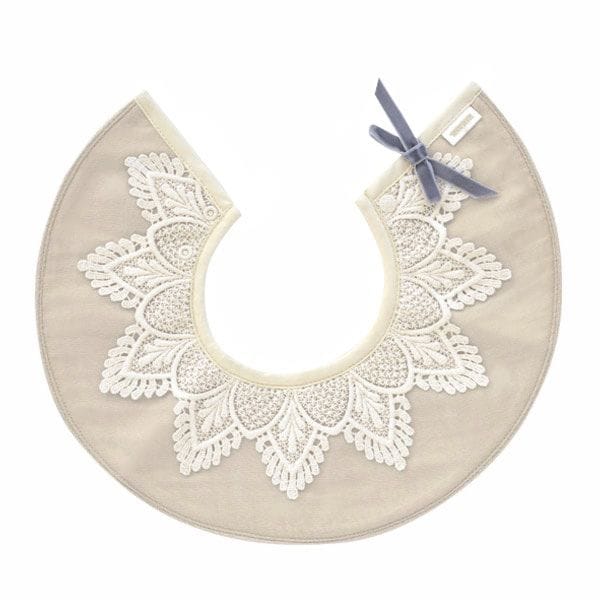 MARLMARL × BrilliantBaby ビブ ドルチェ / レースカラー グレー