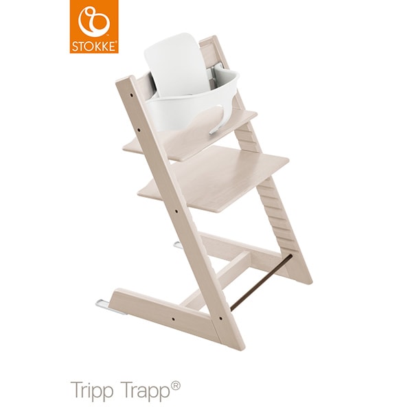 STOKKE ストッケ トリップトラップ ホワイトウォッシュ ベビーセット付き ストッケ(STOKKE)|トリップトラップ|チェア&ベビーセット