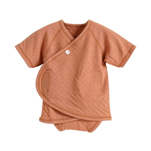 10mois ディモワ パッとサッと肌着 オーガニックコットン / テラコッタ  
