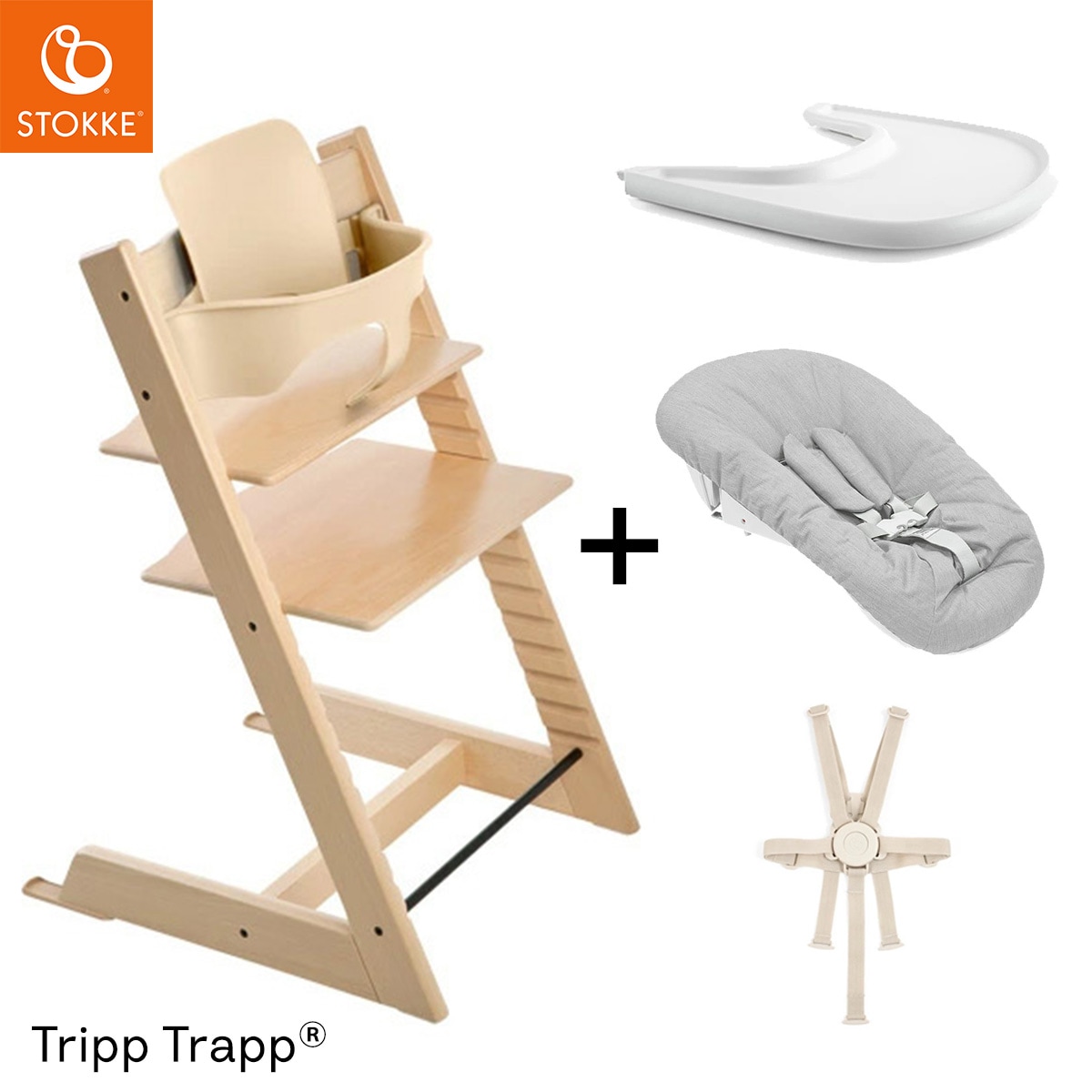STOKKE ストッケ 【5 in1 新生児セット】 トリップトラップ + ニュー