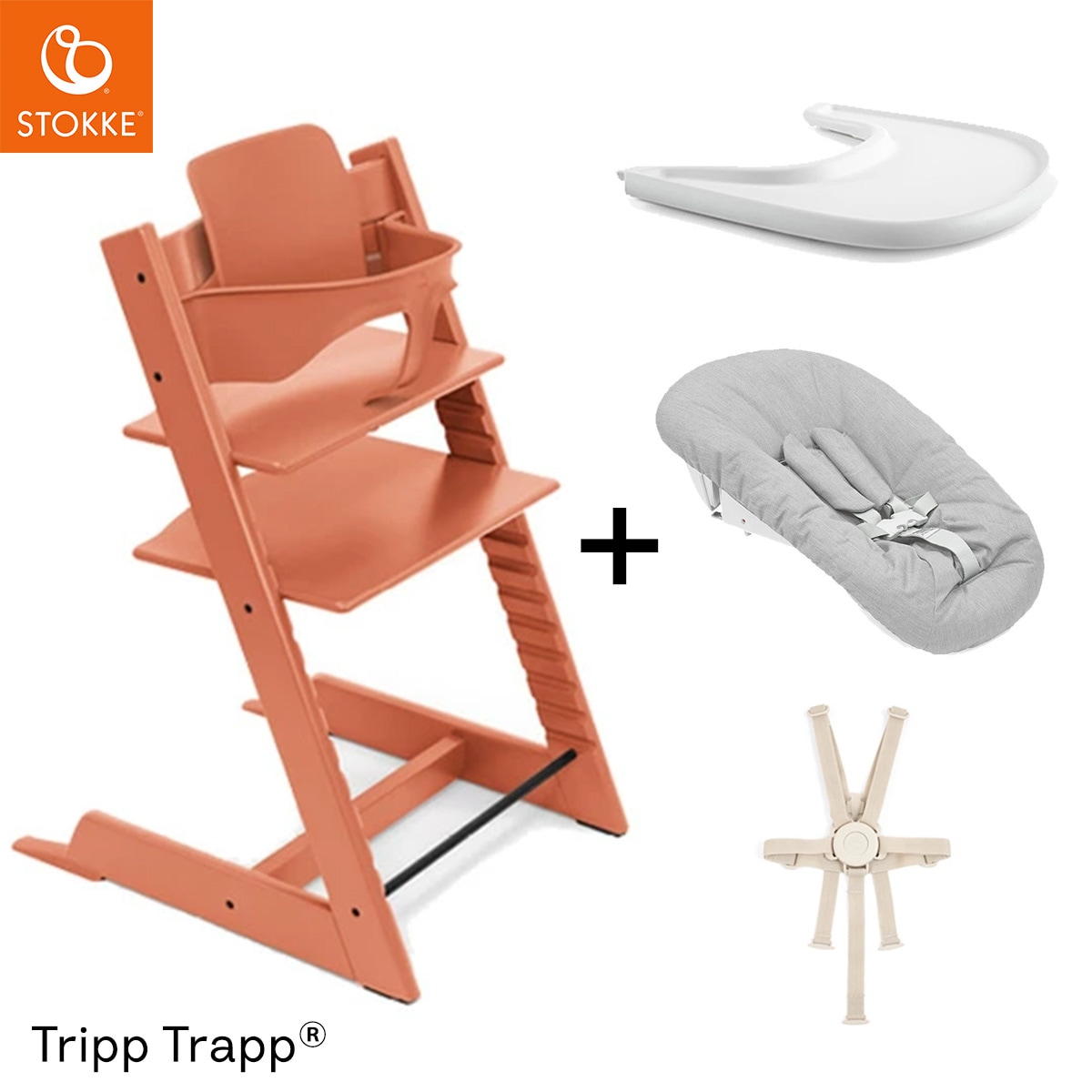 STOKKE ストッケ 【5 in1 新生児セット】 トリップトラップ + ニュー