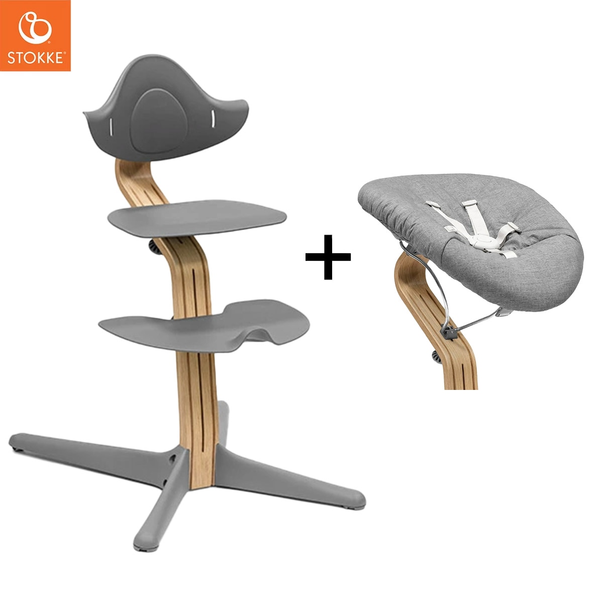 STOKKE ストッケ ノミチェア ＋ ニューボーンセット / オーク グレー