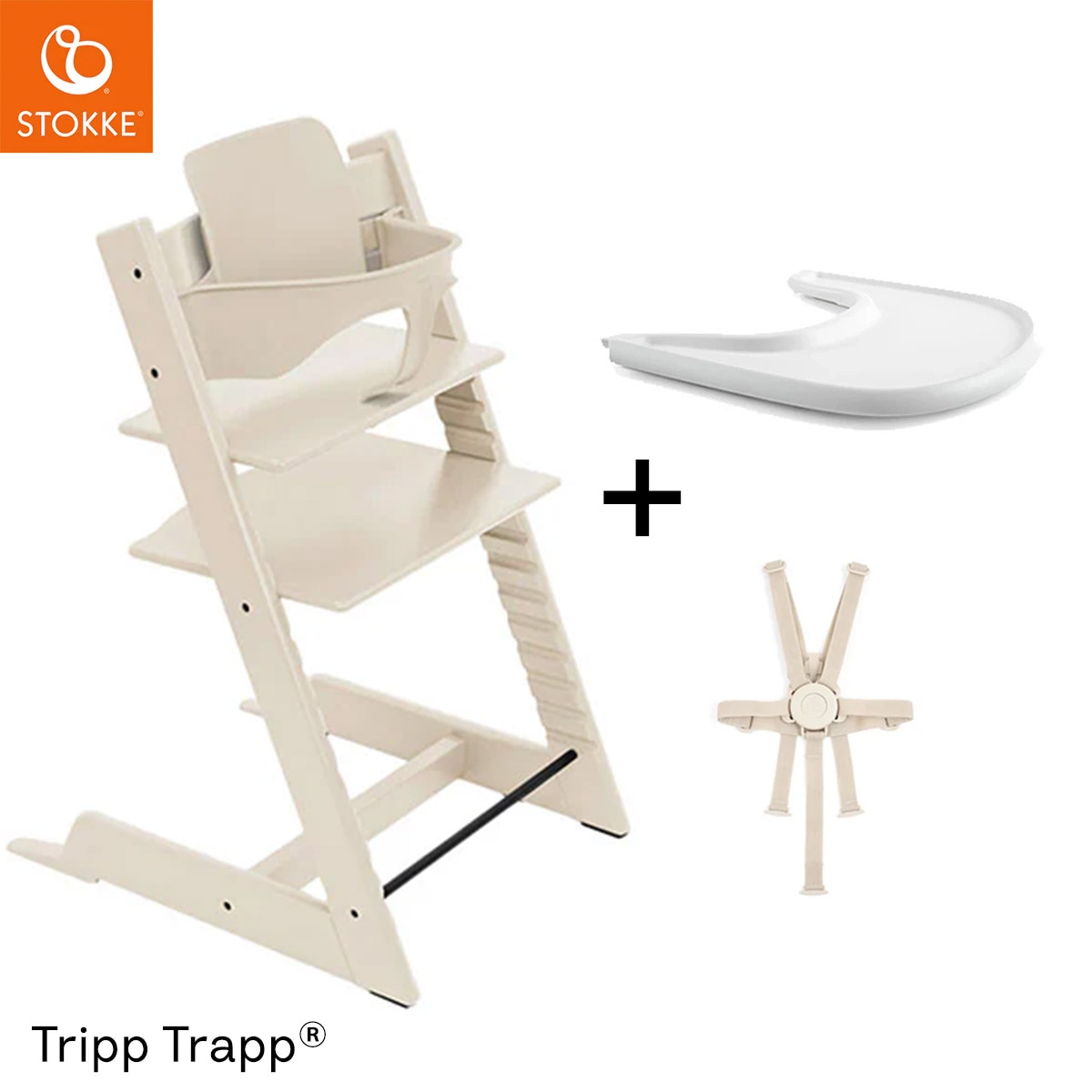 �����ָ��� ���å���� �ץ쥼����դ�����STOKKE ���ȥå� ��4 in1 Υ�������åȡ� �ȥ�åץȥ�å� + �٥ӡ����å� + �ϡ��ͥ� + �ȥ쥤 / �Х˥�ۥ磻��