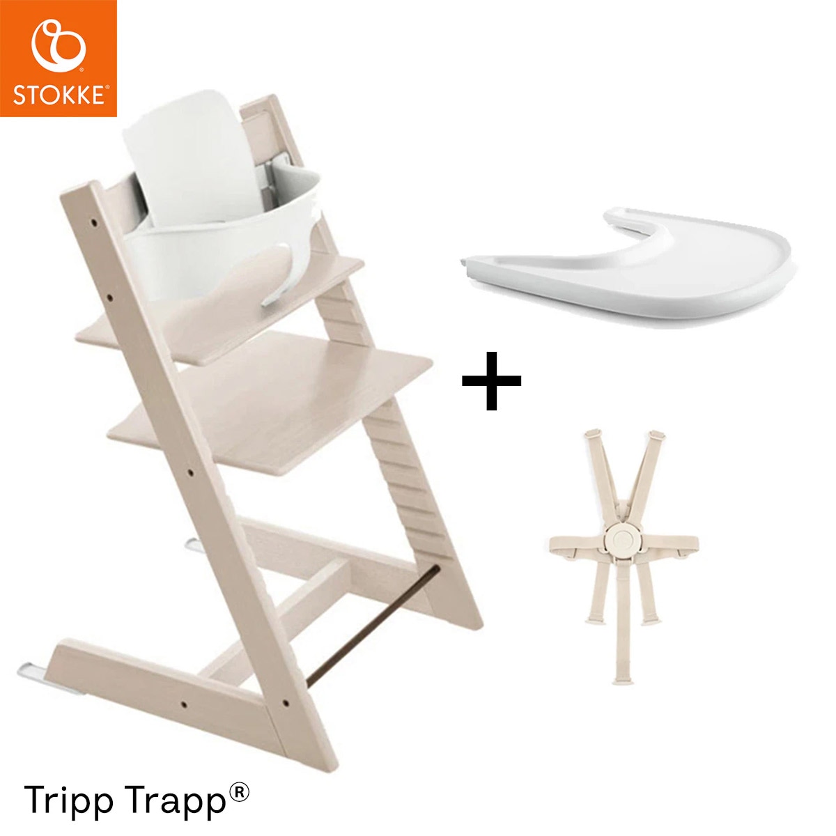 �����ָ��� ���å���� �ץ쥼����դ�����STOKKE ���ȥå� ��4 in1 Υ�������åȡ� �ȥ�åץȥ�å� + �٥ӡ����å� + �ϡ��ͥ� + �ȥ쥤 / �ۥ磻�ȥ����å���
