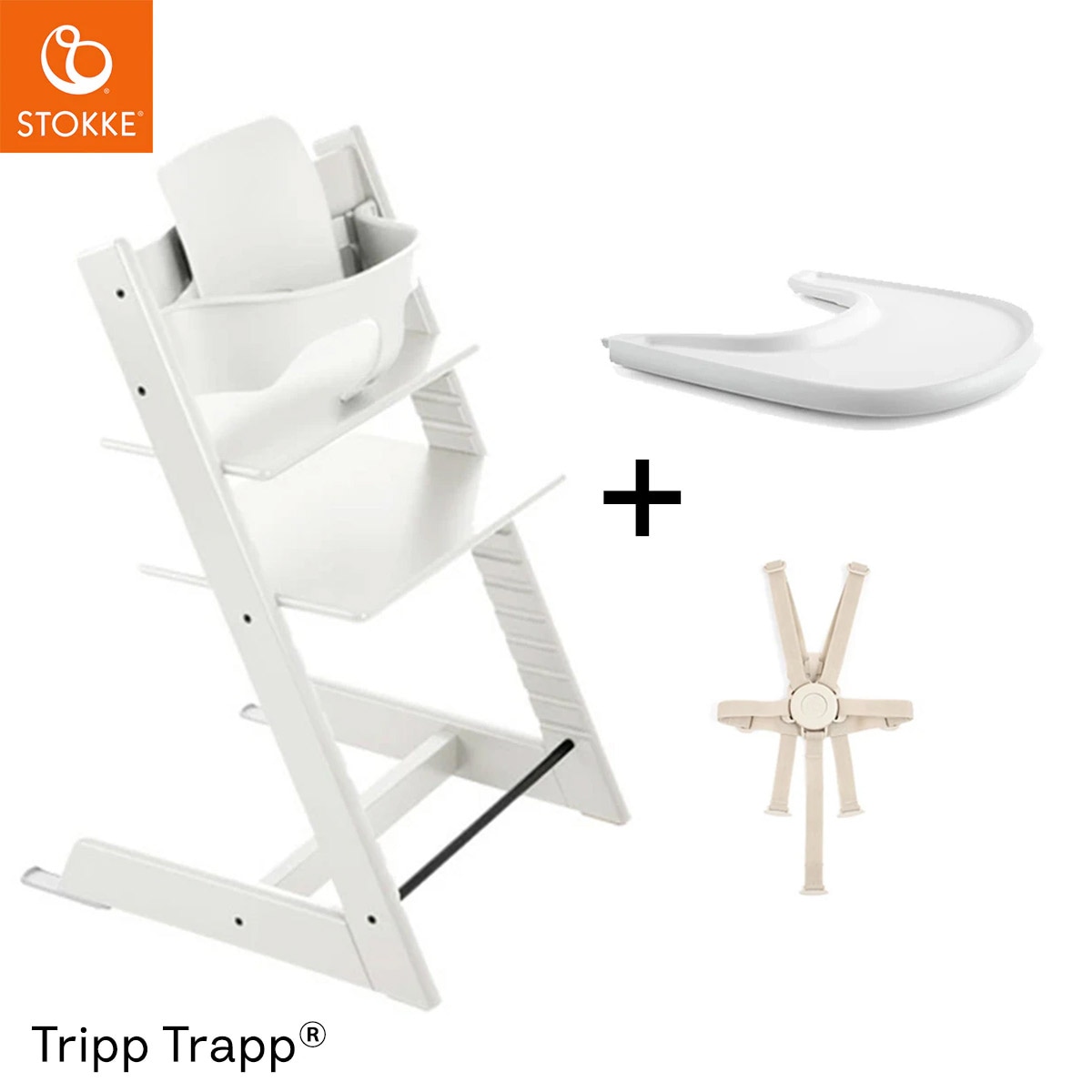 �����ָ��� ���å���� �ץ쥼����դ�����STOKKE ���ȥå� ��4 in1 Υ�������åȡ� �ȥ�åץȥ�å� + �٥ӡ����å� + �ϡ��ͥ� + �ȥ쥤 / �ۥ磻��