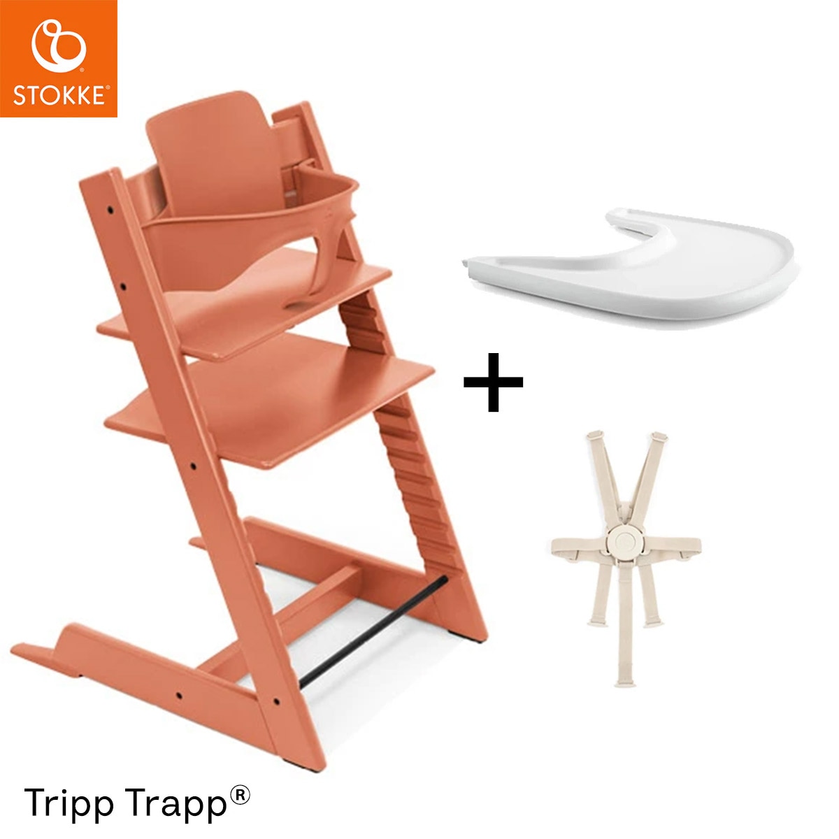 ストッケ　ベビーセットとトレイ トリップトラップ ストッケ ベビーセット専用 トレイ ベビーチェア