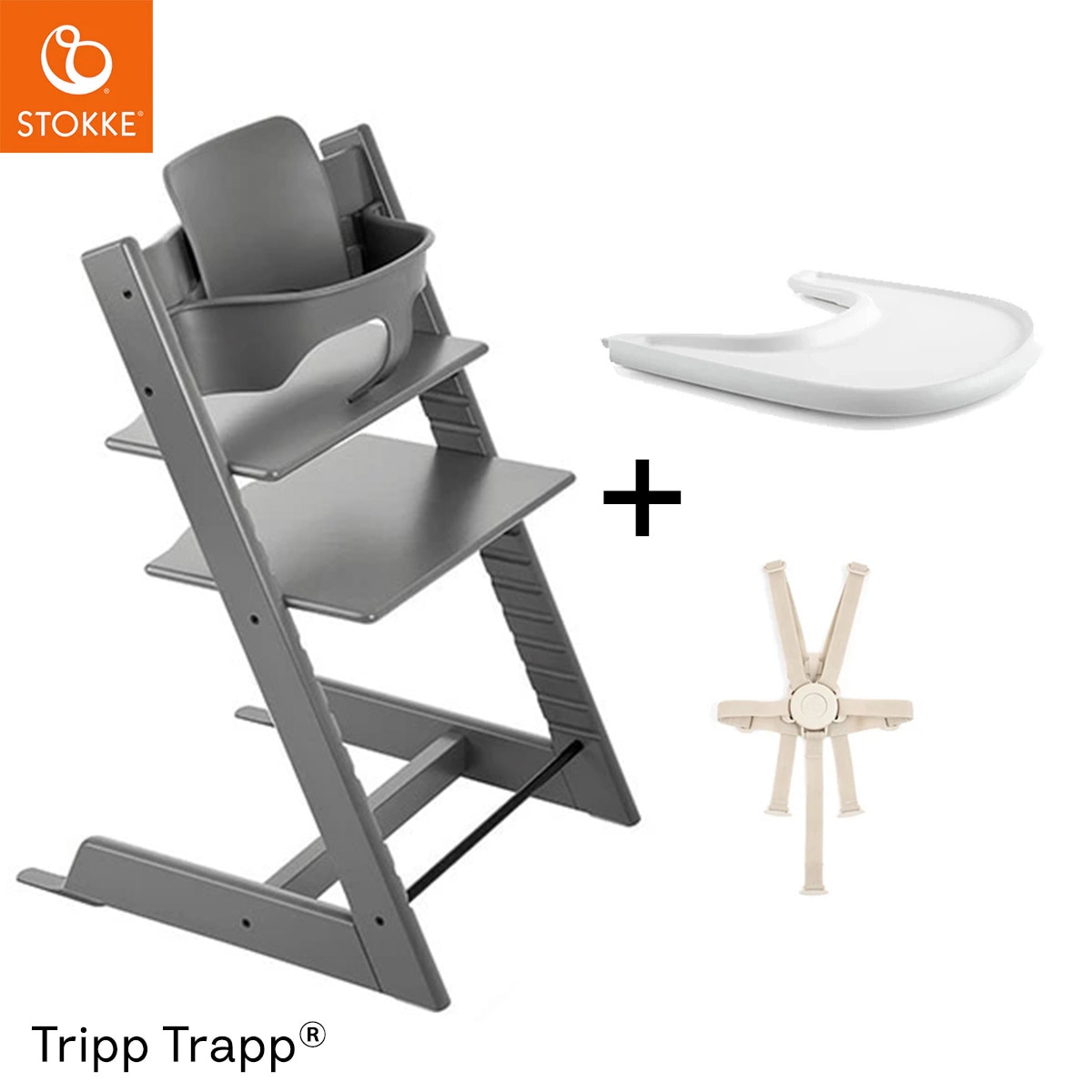 �����ָ��� ���å���� �ץ쥼����դ�����STOKKE ���ȥå� ��4 in1 Υ�������åȡ� �ȥ�åץȥ�å� + �٥ӡ����å� + �ϡ��ͥ� + �ȥ쥤 / ���ȡ��॰�졼