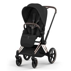 超美品 Cybex プリアム ベビーカー ブラック cybex サイベックス プリアム JP4 ベビーカー ローズゴールドフレーム