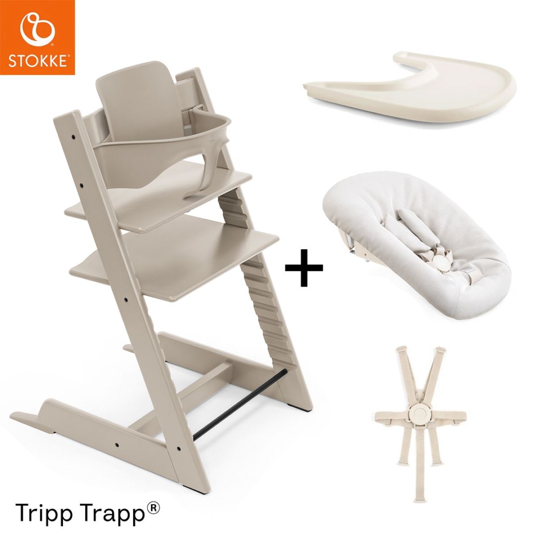 STOKKE(ストッケ)トリップトラップ カシミアグレー【5in1 新生児セット