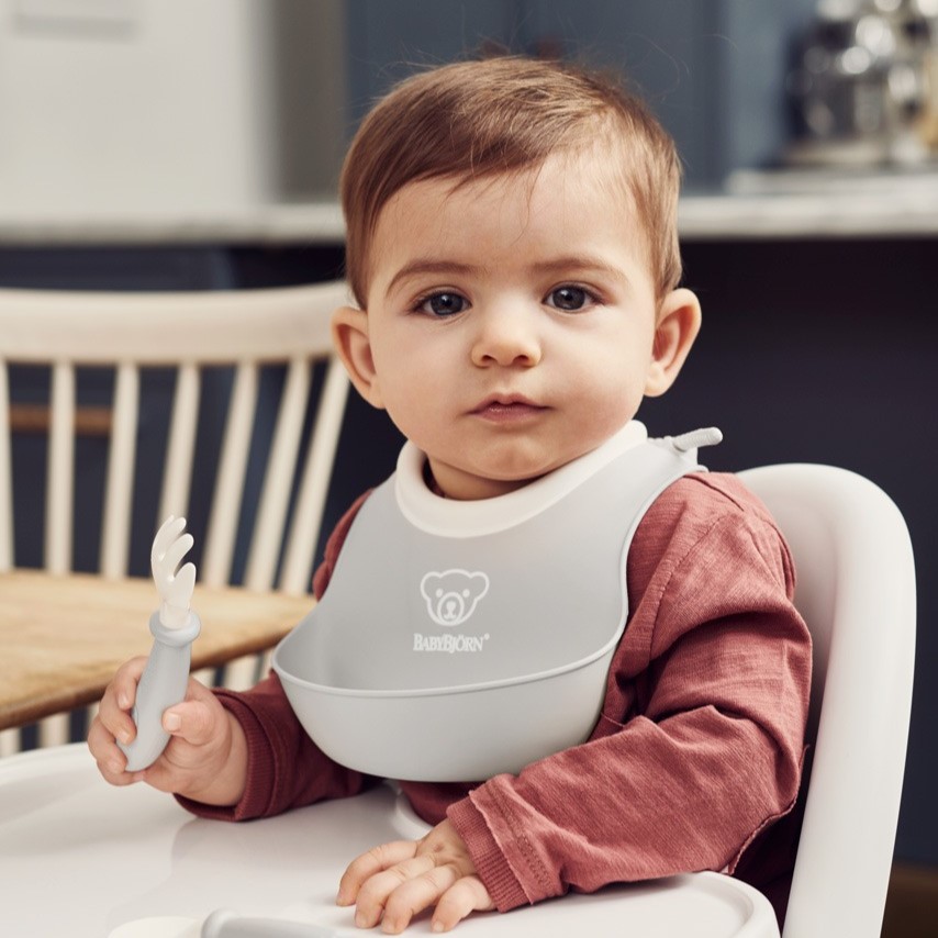 minamin/BABYBJÖRN/ベビービョルン/ホワイトグレー BabyBjorn ベビービョルン ベビーフィーディングセット / グレー