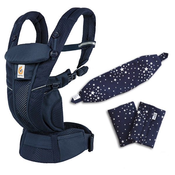 ErgoBabyCarrier SG  ֥꡼ ߥåɥʥȥ֥롼 ѥСդ3å / ȥͥӡSGѥС+ѥåɡ