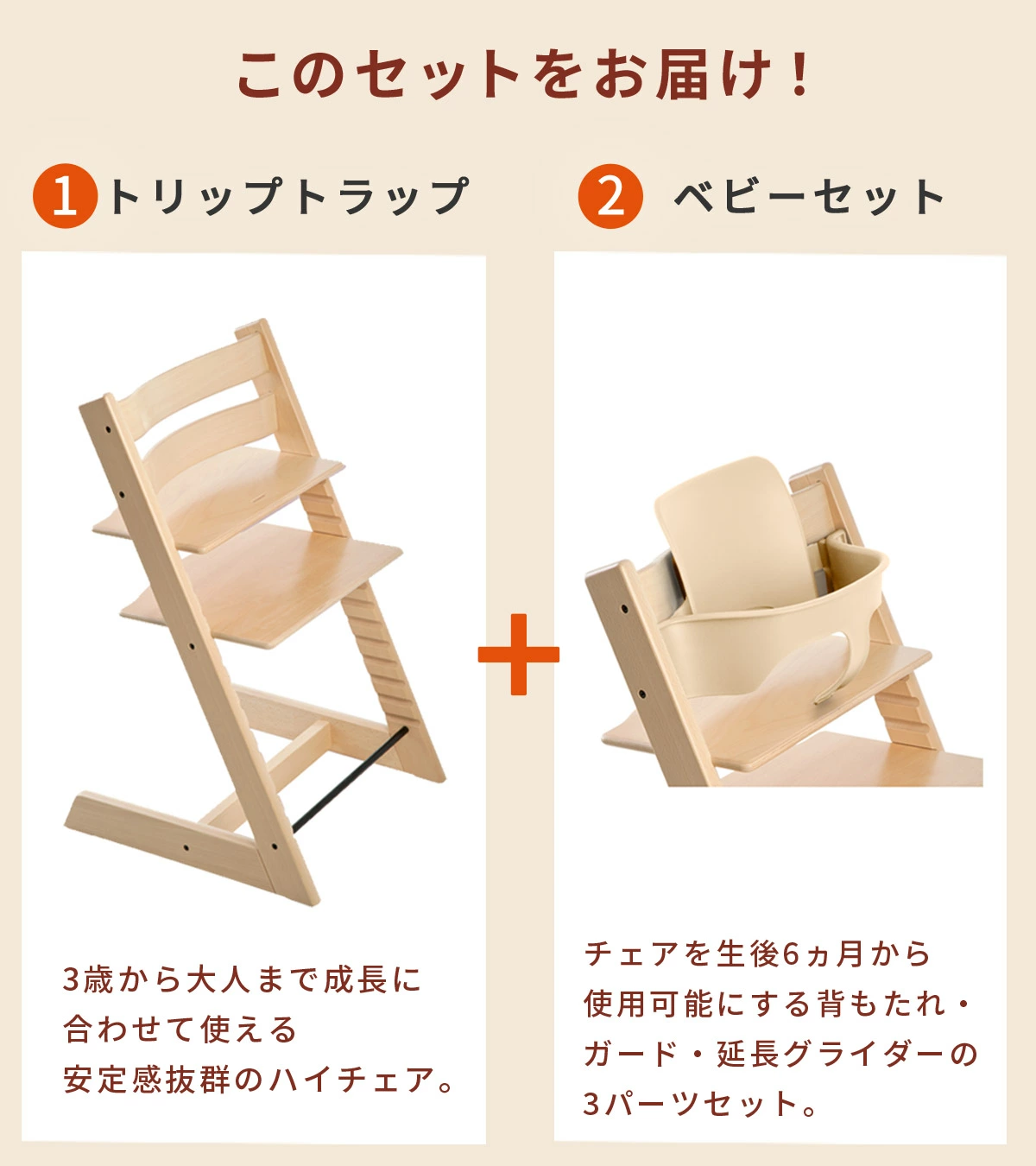 STOKKE ���ȥå� �ڥ��åȡ� �ȥ�åץȥ�å� + �٥ӡ����å�2 /  �����ߥ����졼
