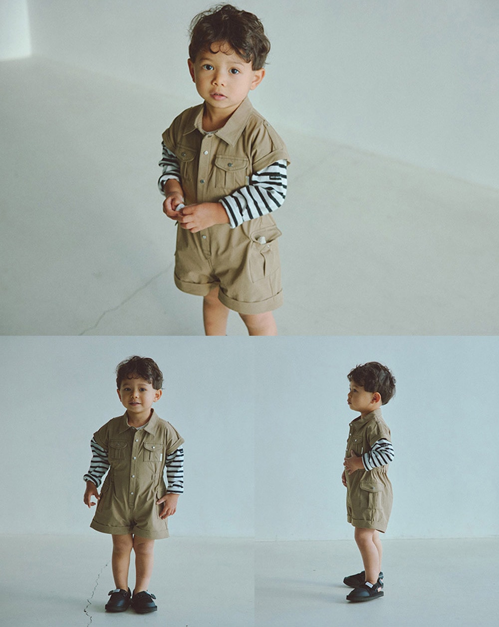 MARLMARL マールマール サファリ ジャンプスーツ (110-120cm) / ソイル