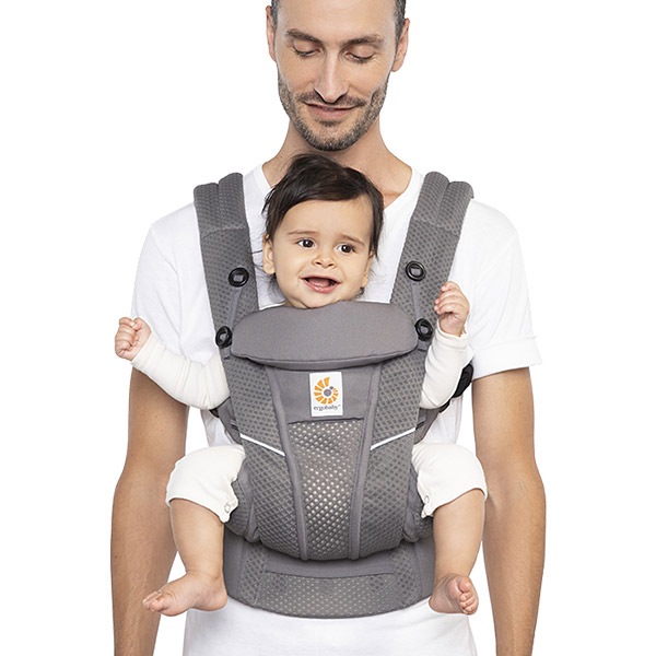 ErgoBabyCarrier SG オムニ ブリーズ グラファイトグレー 専用カバー付き3点セット /  スターダストブラック（本体SG＋専用カバー+よだれパッド）-ブリベビ BrilliantBaby 本店