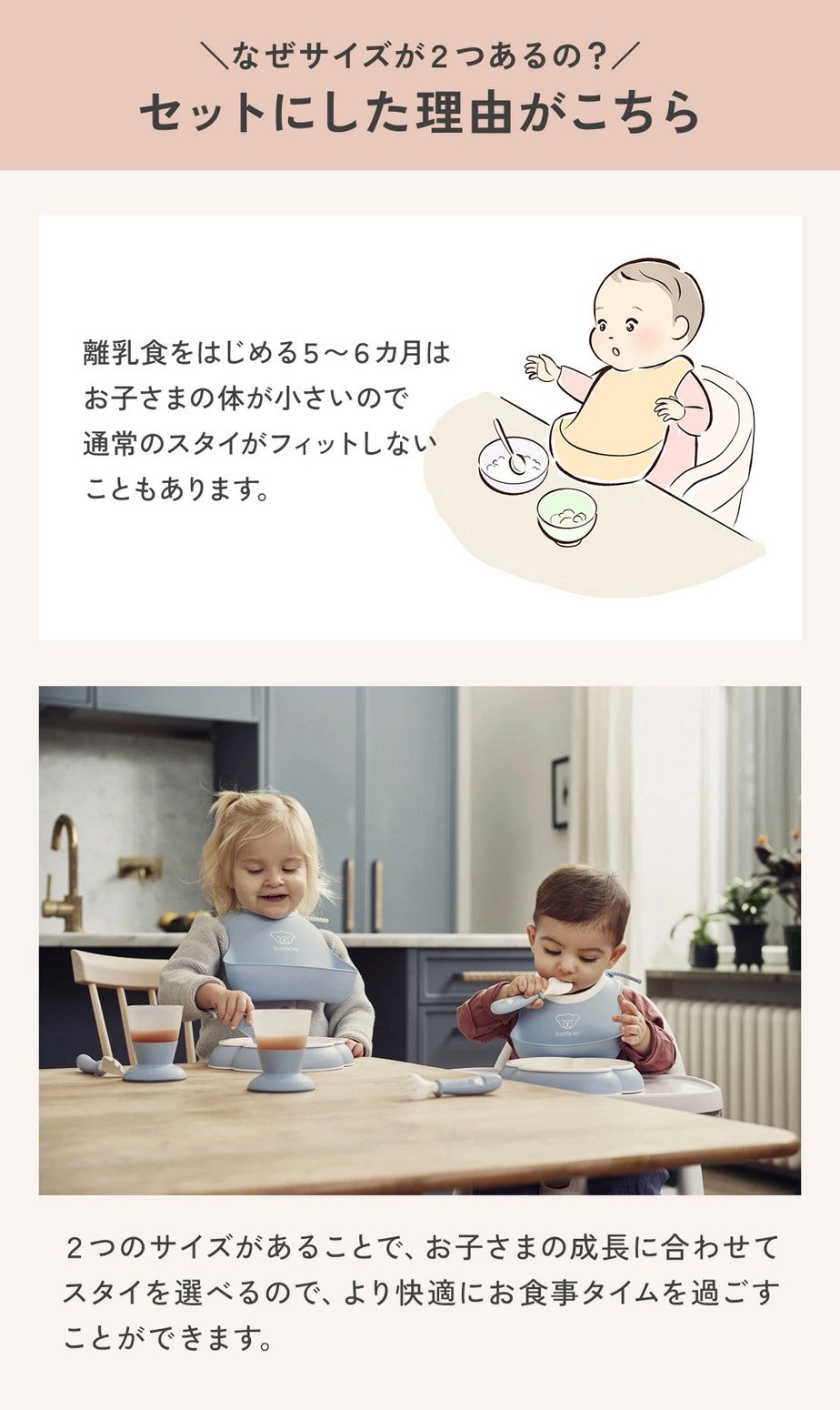 BabyBjorn ベビービョルン フィーディングスタイセット / パウダー