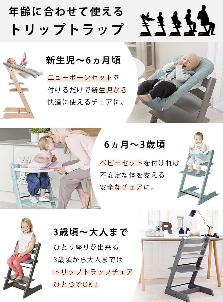 ストッケ(STOKKE)｜トリップトラップ｜オークブラック｜ブリベビ通販