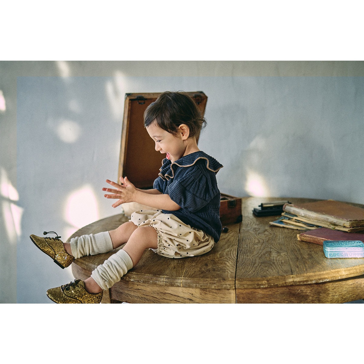 MARLMARLフリル襟ロンパース グレー 80cm ml183-01.jpg MARLMARLフリル