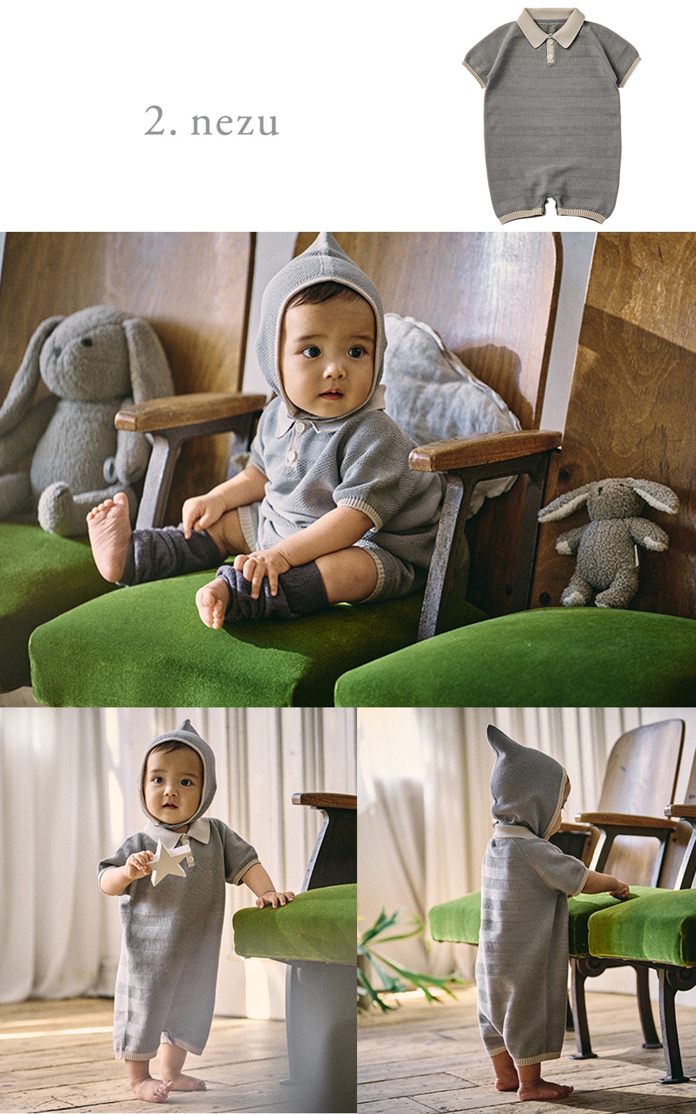 【新品未使用】MARLMARL ニットロンパース beni ファッション [MARLMARL] ニットロンパース knit polo rompers