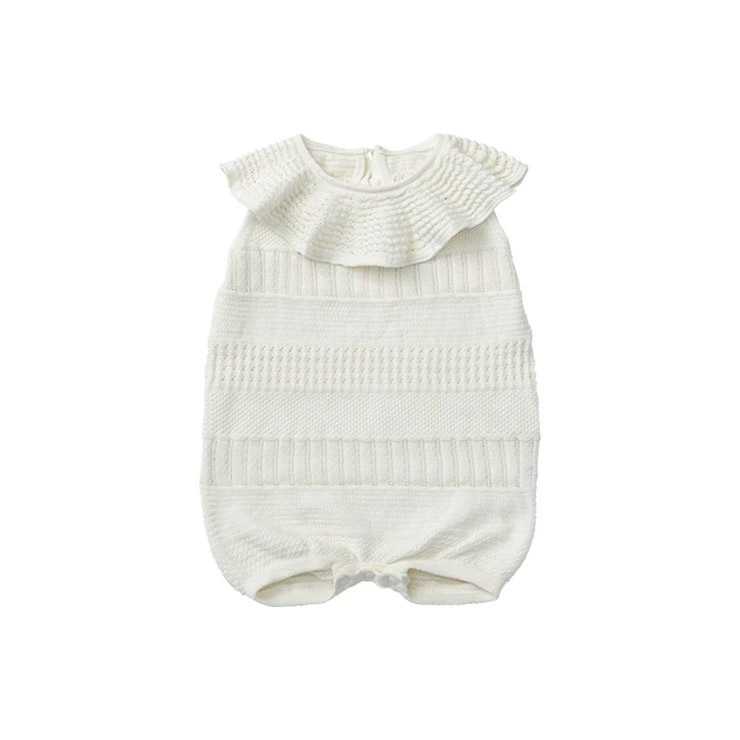 MARLMARLフリル襟ロンパース グレー 80cm bodysuits 6 scarf charcoal