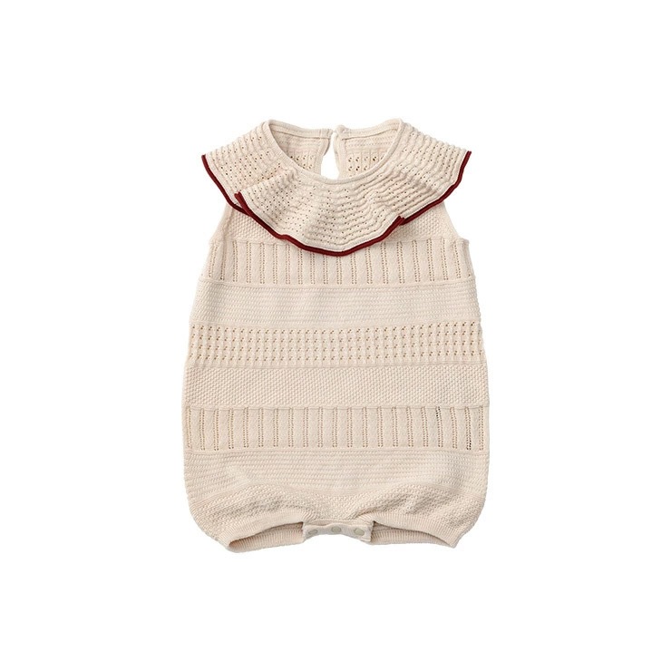 Mabli フリル付きロンパース MARLMARL マールマール ニットフリルロンパース knit frill