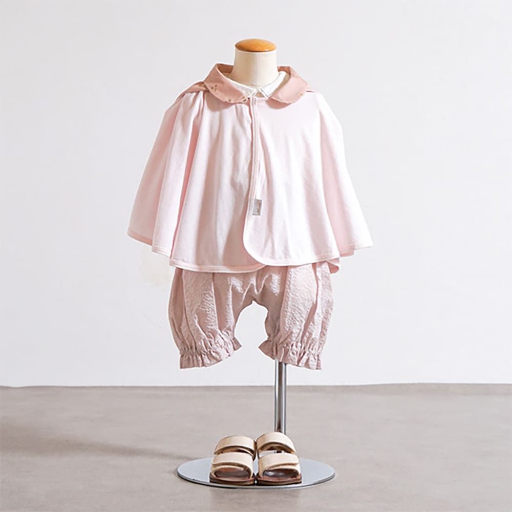 10mois ディモワ UVカットベビーマント / ピンク