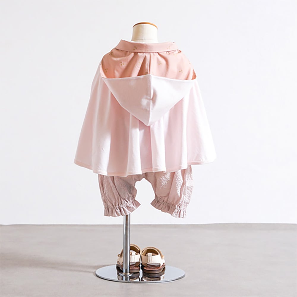 10mois ディモワ UVカットベビーマント / ピンク