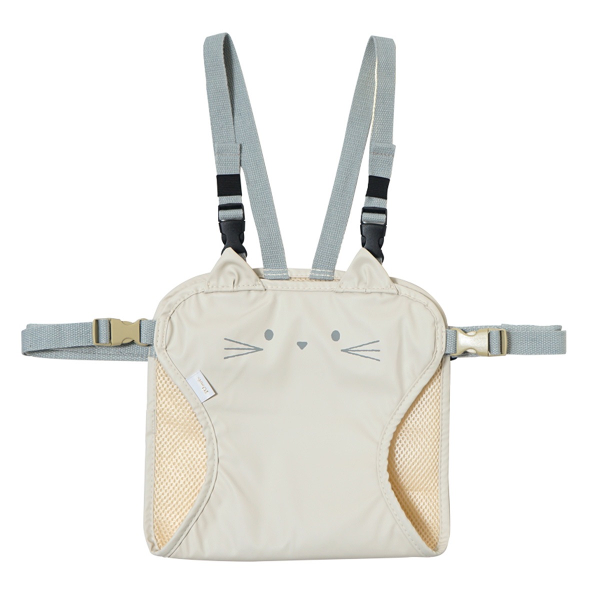 10mois ディモワ チェアベルト / ねこアイボリー ｜ブリベビ