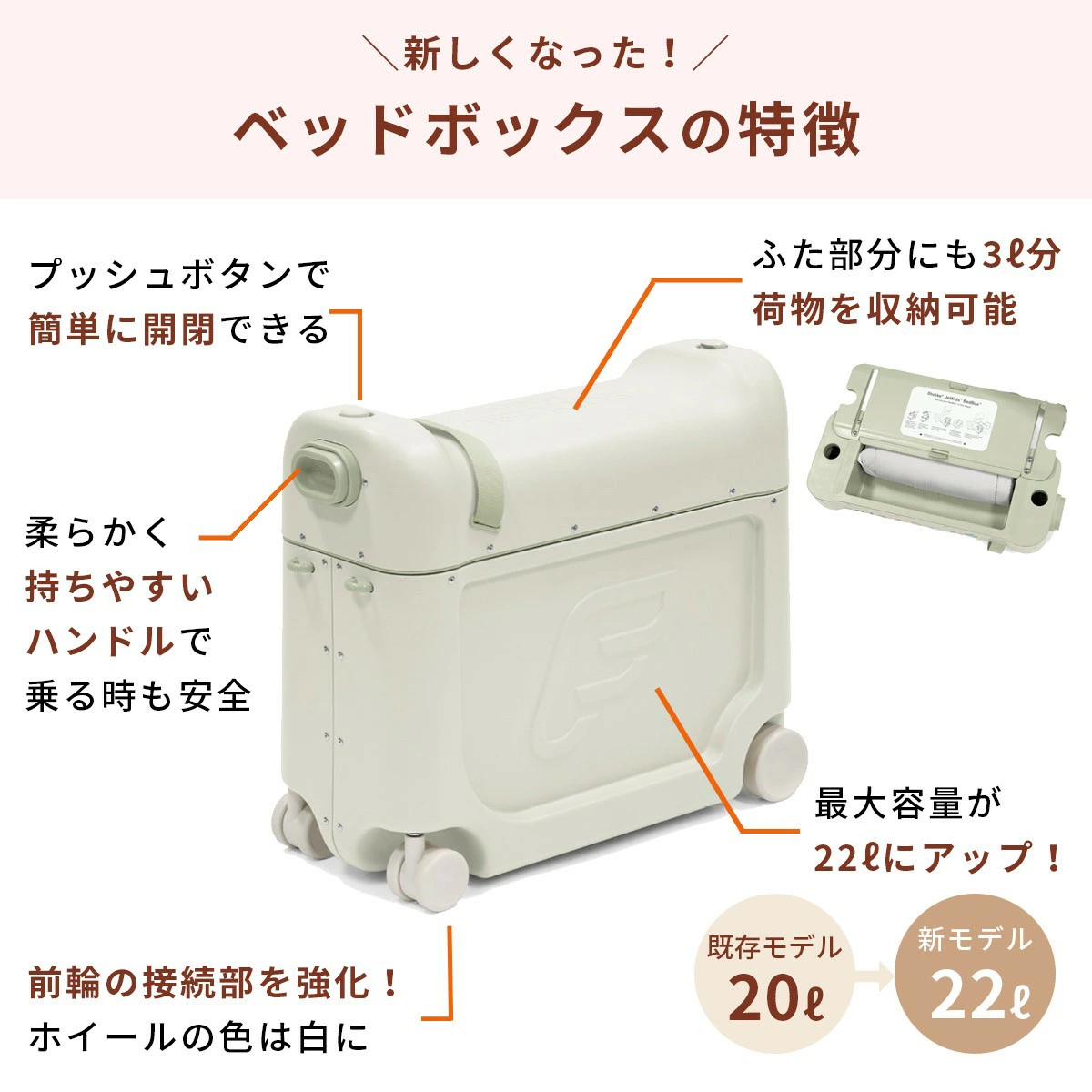 STOKKE ストッケ ジェットキッズ ベッドボックス / コーラルピンク