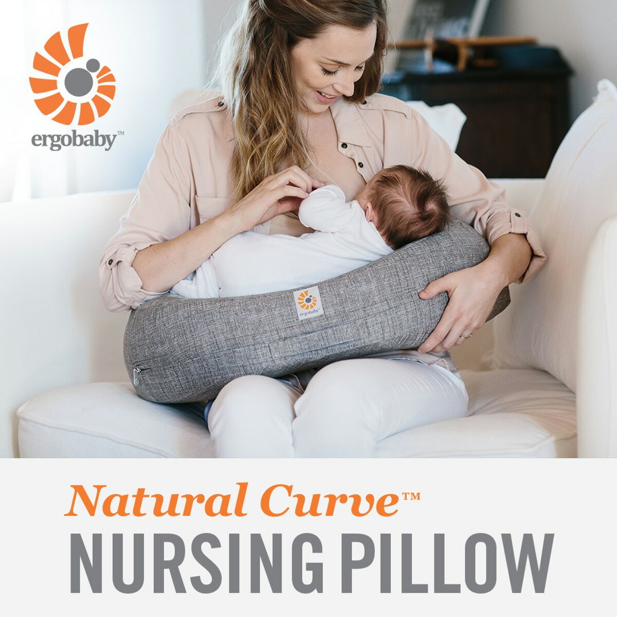 エルゴベビー　ナチュラルカーブ・ナーシングピロー　ベルト付きFDEGNPA エルゴベビー ナチュラルカーブ ナーシングピロー(Ergobaby