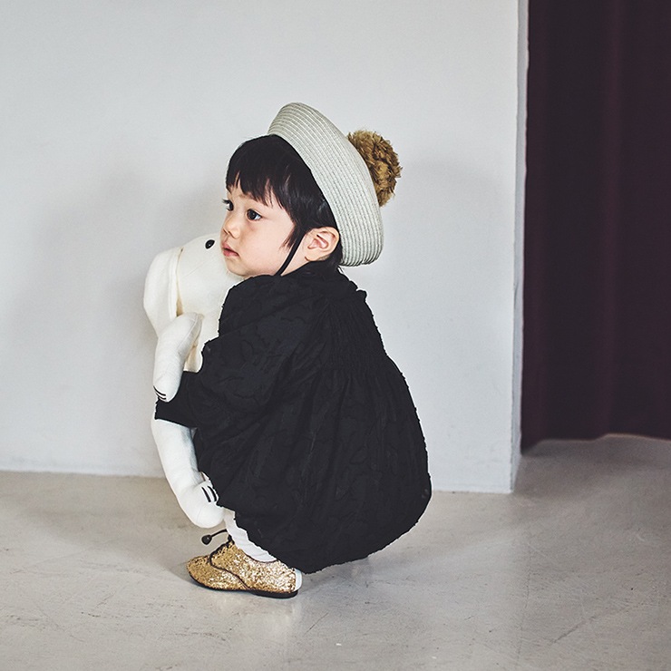 【美品】MARLMARL　マールマール　ポンパドール　ロンパース　リーフホワイト MARLMARL (マールマール) ポンパドール ロンパース / リーフ