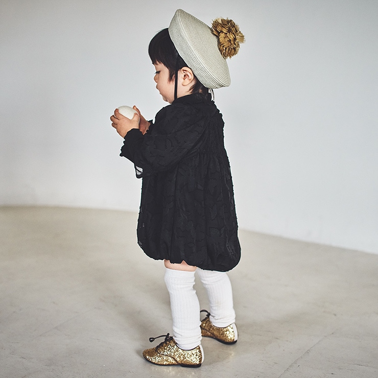 MARLMARL (マールマール) ポンパドール ロンパース / リーフブラック