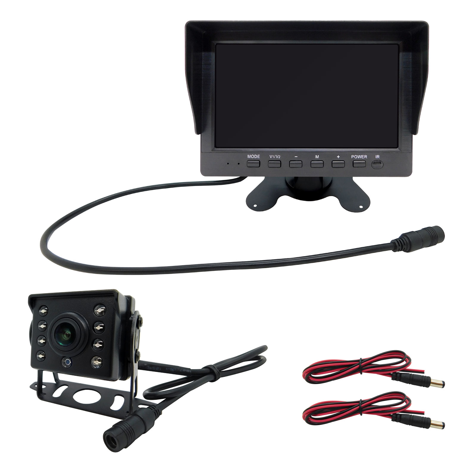 ワイヤレスカメラセット 人検知AI付200万画素 7インチモニター 大型車