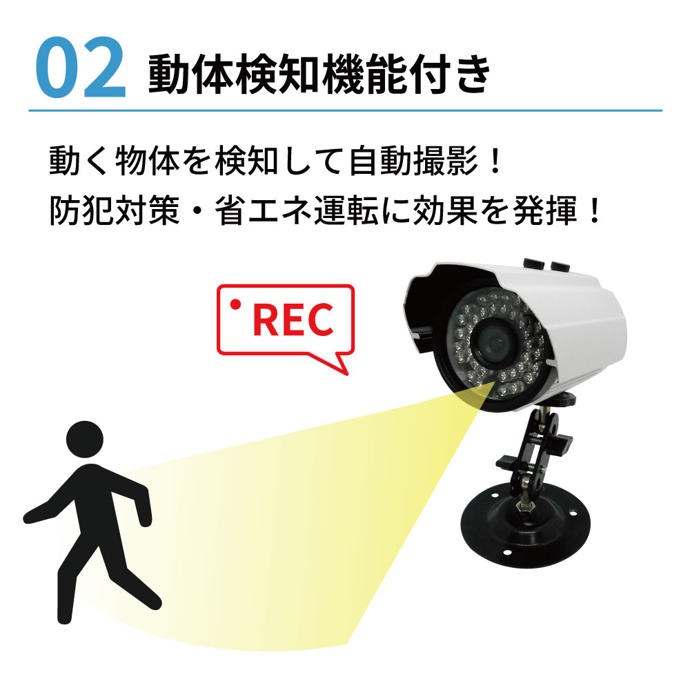 30万画素屋外型防犯カメラ4台セット [SEC-S-4C-W] | 有線（アナログ