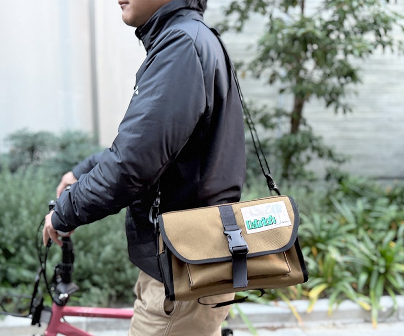 マルチフロントバッグ コーデュラ ブラウン | ブランドで選ぶ,OSTRICH