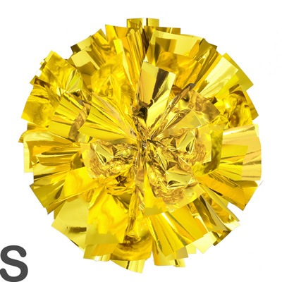 Sサイズ 単色ポンポン 金(ゴールド） 持ち手ひも付 | ポンポン,Sサイズ