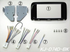KJ-D74D-BK,ブラックパネル仕様(ダイハツ用取り付けキット.タント他