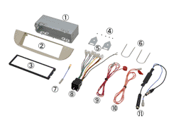 FIAT500 1DINキット 取り付けキット カナテクス GE-FT102G フィアット500 1DINオーディオ/ナビ
