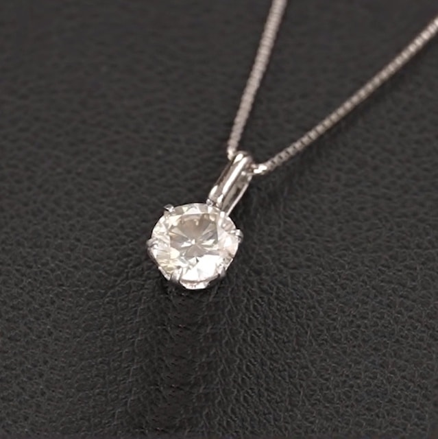 ダイヤ0.5カラット☆silverにプラチナ10%含み☆クロス プラチナ・ダイヤモンド0.5ct（H&C・鑑別書カード付