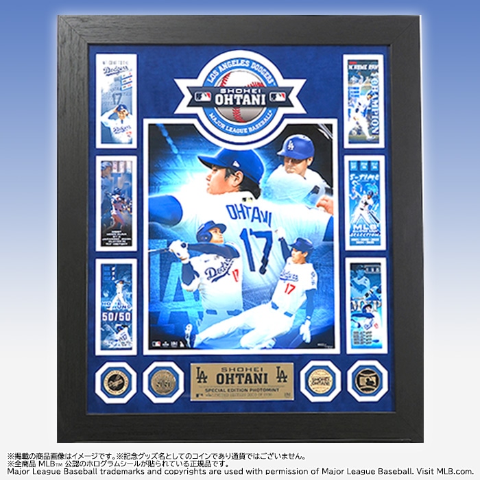 大谷翔平 24金ゴールドプレーテッド チケットモチーフメガフォトミント