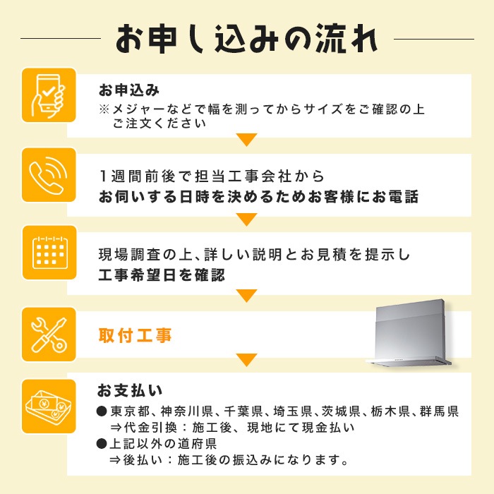 フィルターレス！スリム型レンジフード交換サービス(標準工事費込)60cm