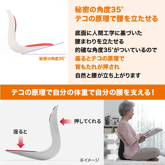 腰ラクサポート カーブルチェア ワイド