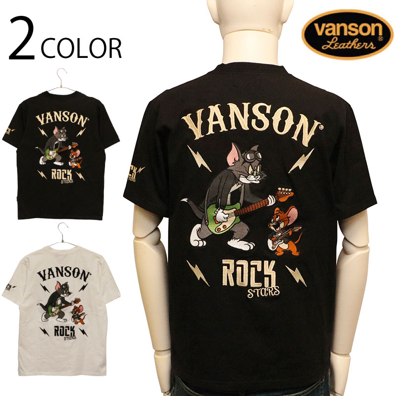 VANSON トム＆ジェリー半袖Tシャツ2枚セット vanson×TOM＆JERRY 天竺半袖Tシャツ vanson TJV-2424 バンソン