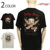 ED HARDY �� BETTY BOOP �٥ƥ��֡��� �� ���ȥ��� �ɽ� ŷ�� Ⱦµ T����ġ� BED-2601 ��
