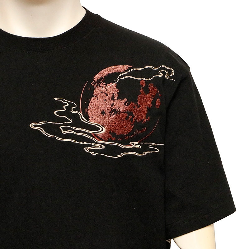 絡繰魂 粋 からくりだましい いき 昇り鯉 柄 刺繍 和柄 半袖Tシャツ