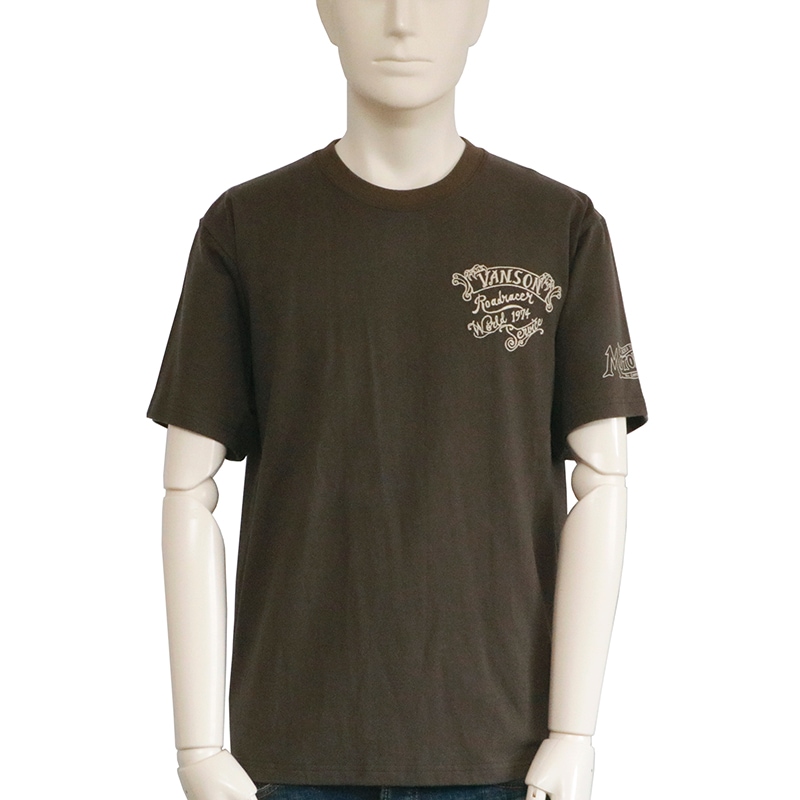 VANSON バンソン イーグル 刺繍 天竺 半袖 Tシャツ （ NVST-2301