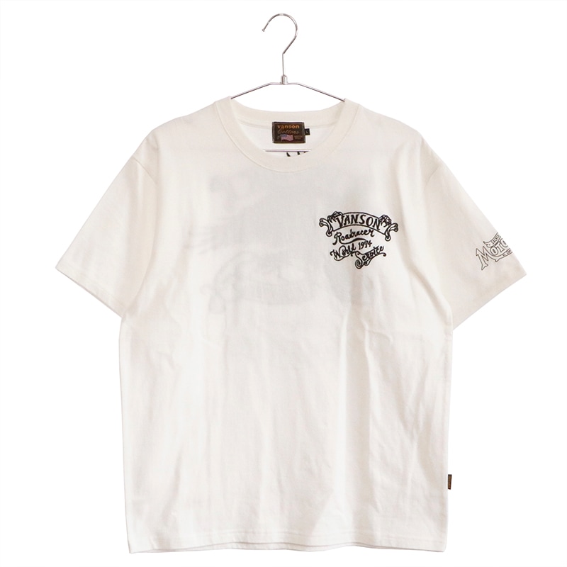 VANSON バンソン イーグル 刺繍 天竺 半袖 Tシャツ （ NVST-2301