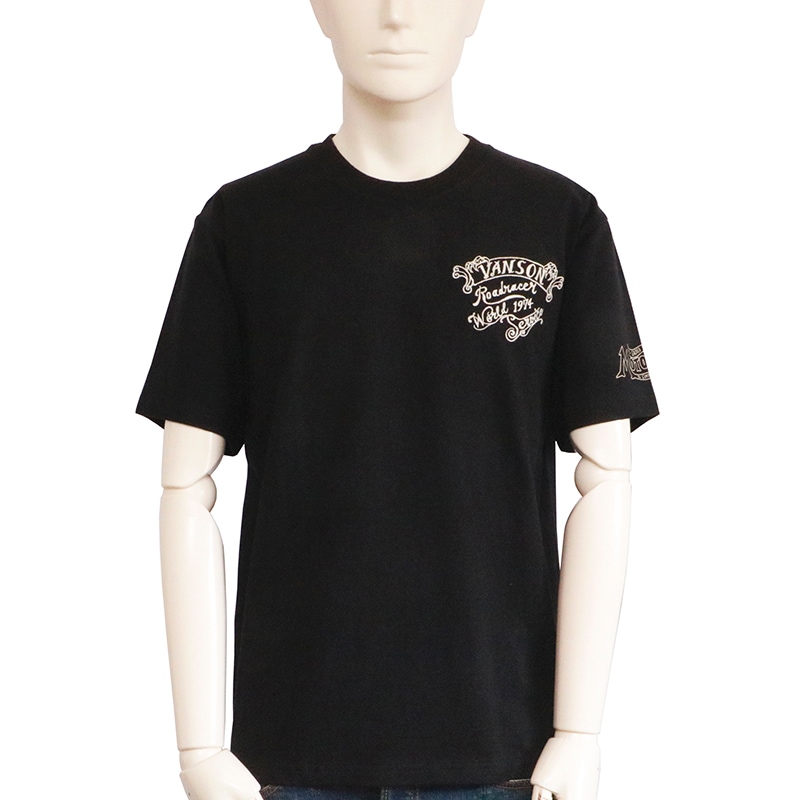 VANSON バンソン イーグル 刺繍 天竺 半袖 Tシャツ （ NVST-2301
