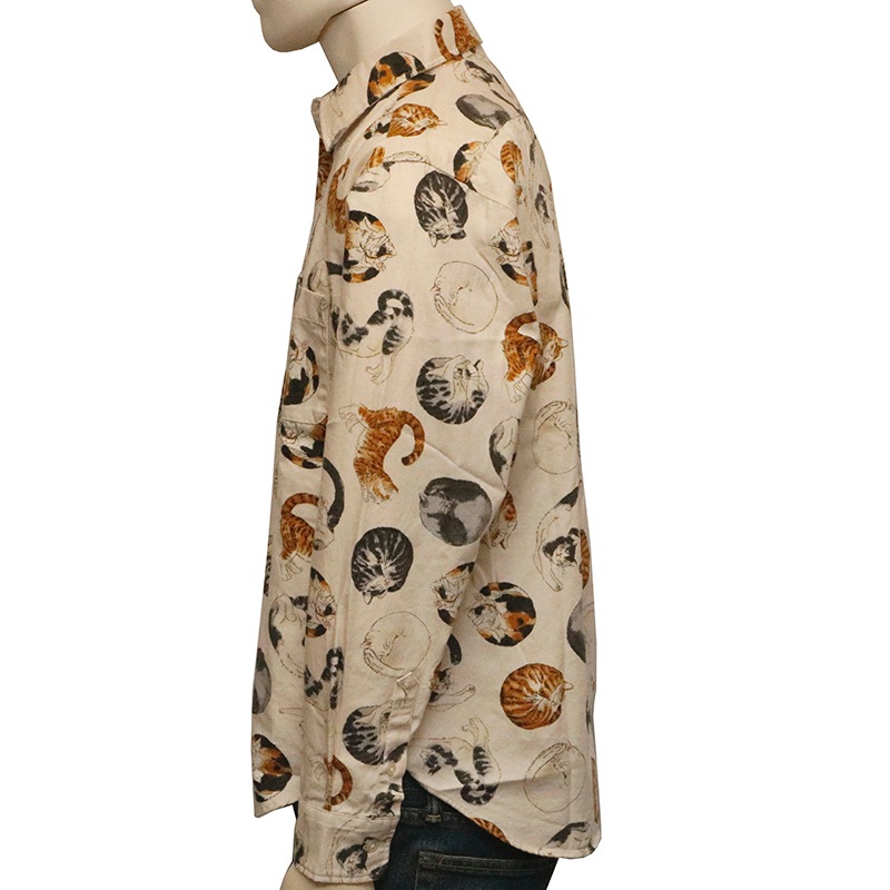 CIAO TOKYO 丸猫 総柄 長袖シャツ ( 247-50 ) | カジュアル